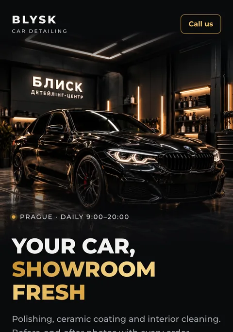 Website example: car detailing